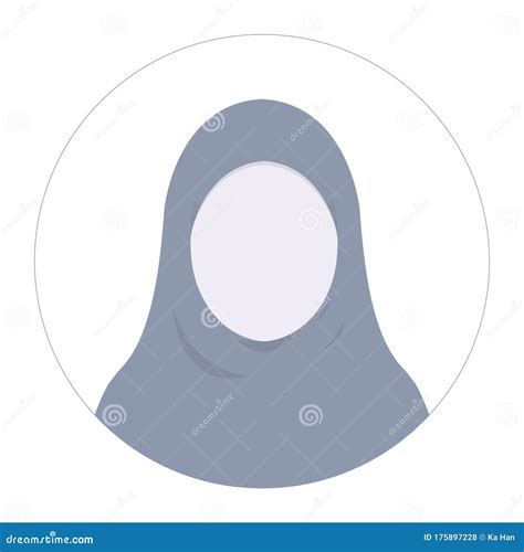 hijab avatar profile vector female muslim icon illustration stock vector illustration of