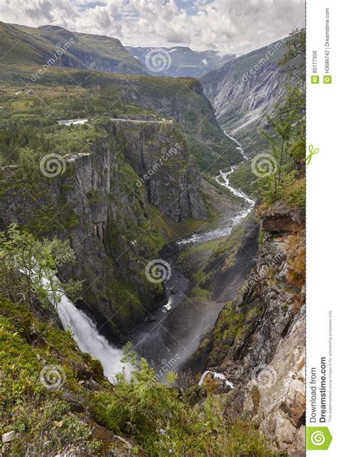 Voringsfossen Waterfall In Norway Norwegian Outdoor Highlight A Stock
