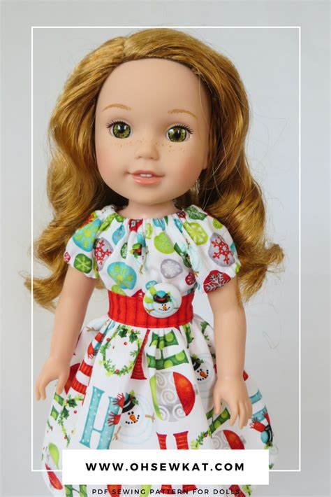 Easy Party Time Dress Sewing Pattern For 18 Inch American Girl Dolls By