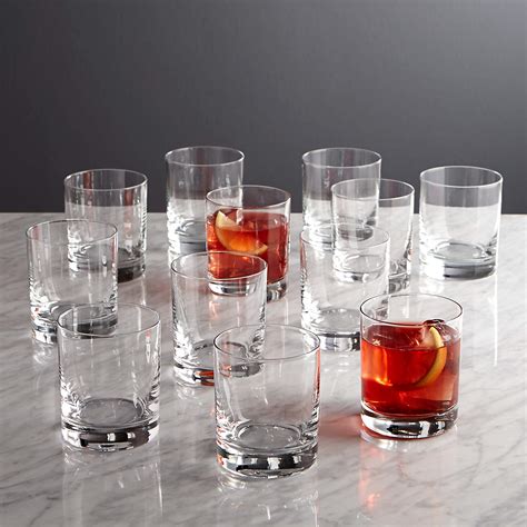 Aspen Double Old Fashioned Glasses Set Of 12 Reviews Crate And Barrel