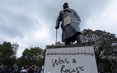 Uks Johnson Slams Protest Thuggery After Cops Hurt Churchill Statue