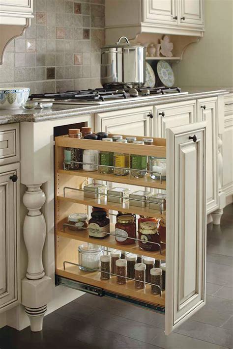 Those who are looking to store a lot of canned goods will require different shelving than those who have a need to store many cereal boxes. Base Pantry Pull Out Cabinet - Kemper Cabinetry