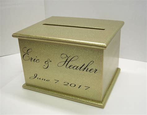 Wedding Card Box With Lock Option Custom Card Box Gold