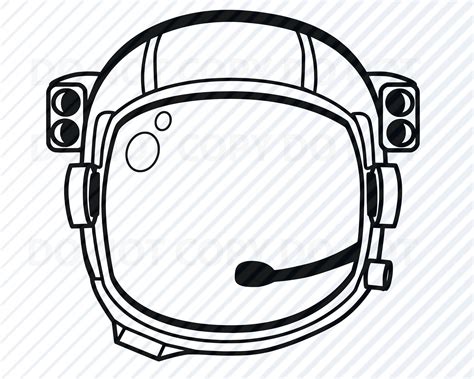 Astronaut Helmet Svg File Vector Images Svg Silhouette Etsy