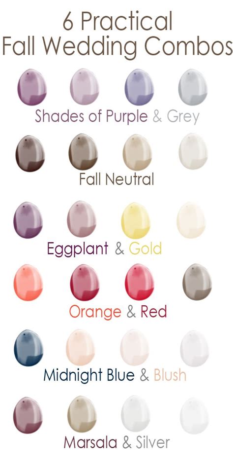 6 Practical Wedding Color Ideas For Fall 2015 Fall Wedding Color