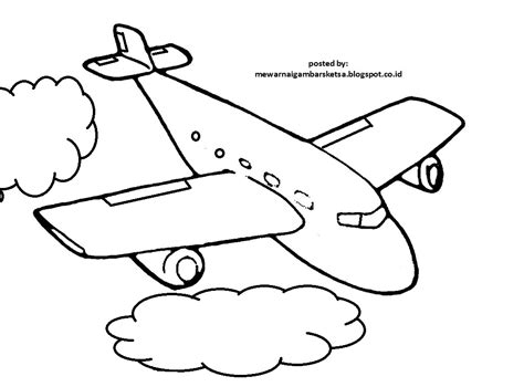 Sketsa ini dapat kita cetak dan menjadi media berlatih anak mewarnai. Mewarnai Gambar: Mewarnai Gambar Sketsa Pesawat 1