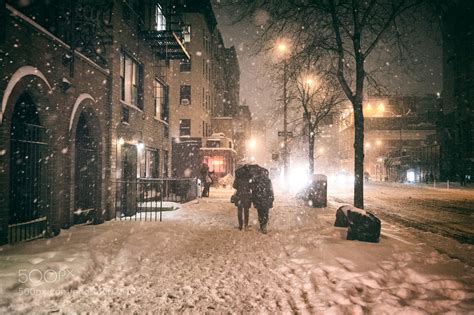 Winter New York City Night In The East Village By Vivienne Gucwa
