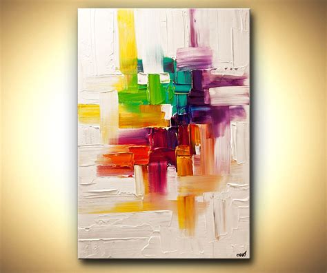 Original Contemporary Modern Abstract Painting On Canvas Original