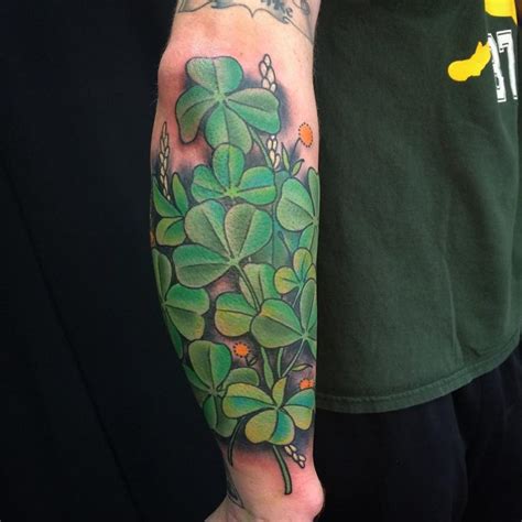 70 Best Four Leaf Clover Tattoo Ideas And Designs Lucky Plant 2019