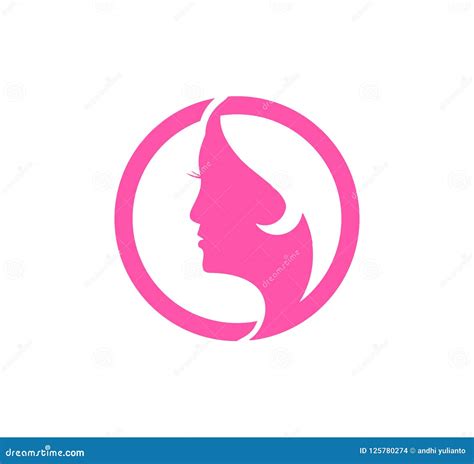 Fashion And Beauty Women Face Profile Icon Logo Design Stock