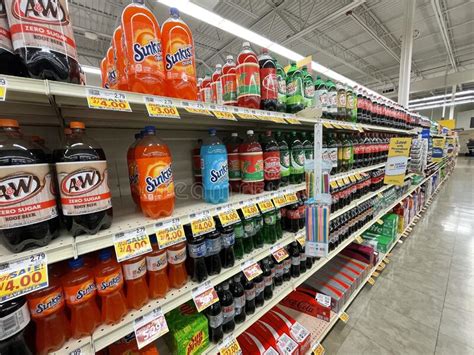 Grocery Store Soda Aisle Side View Editorial Image Image Of Consumer