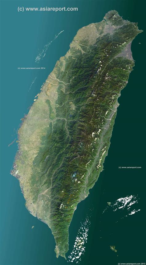 Map Asia Taiwan Satellite Map Taiwan Version 01