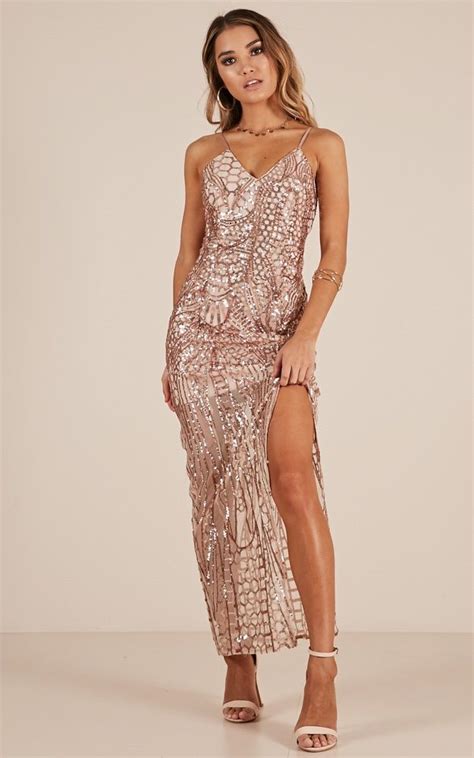 Be My Lover Dress In Rose Gold Sequin Showpo Lover Dress Bridemaid