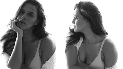 Sexy Neha Dhupia Oozes Oomph As She Shows Off Her Curves In A White Sports Bra See Viral