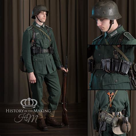 German Infantry Reed Green Denim Uniform 1943 1945 History In The