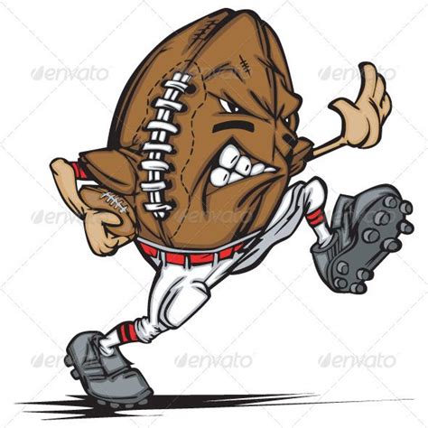 American Football Ball Player Cartoon American Football