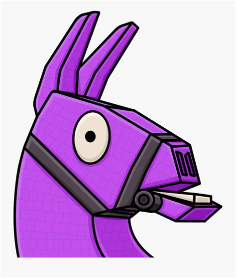 Color it with grey and black, outline drawing with black. Transparent Llama Clipart - Llama Fortnite Clipart , Free ...