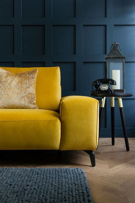 Wall to wall with mustard yellow. Luxury mustard yellow sofa perfect for dark moody living rooms. Featuring a slim silhouette and ...