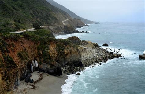 Highway 1 Big Sur California Pacific Ocean Stock Image Image Of