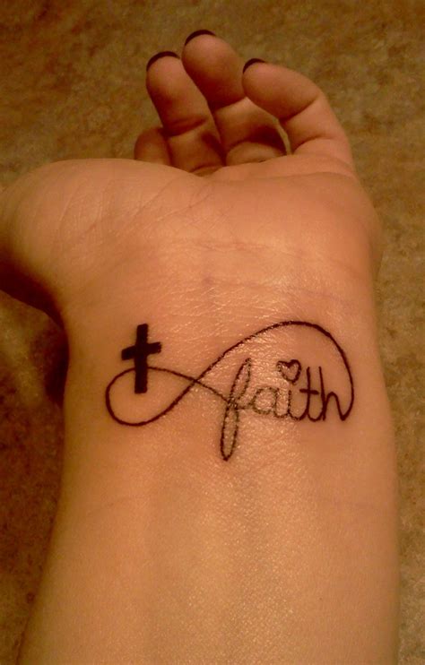 Faith Cross Tattoo For Girls On Wrist