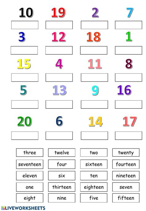 Numbers 1 To 20 Worksheets For Kindergarten Pdf