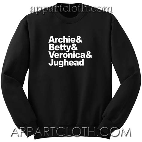 Archie Comics Betty Veronica And Jughead Unisex Sweatshirts