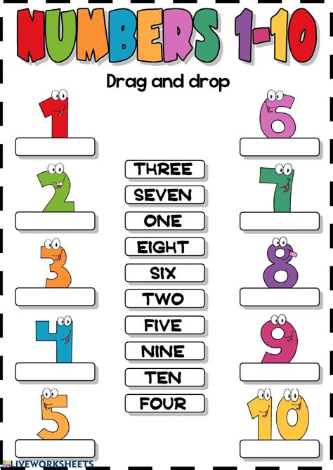 Numbers Liveworksheets