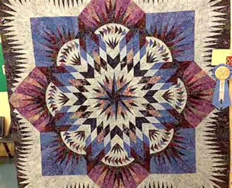 Prairie Star Designed By Dyna Hall Quilted Using A Digitized Quilting