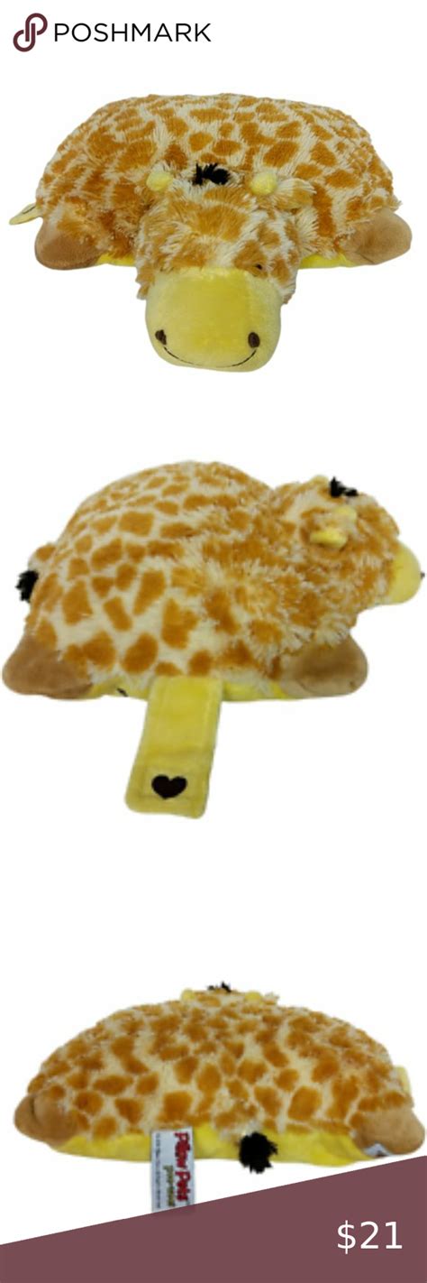 Pillow Pets Peewee Jolly Giraffe Gold Plush Stuffed Animal 2010 12