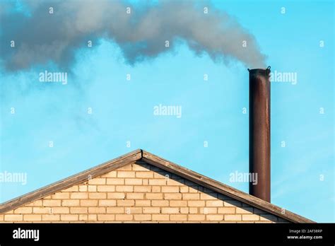 Smoke Comes From The Chimney Of The House Smoking Chimney Smoke