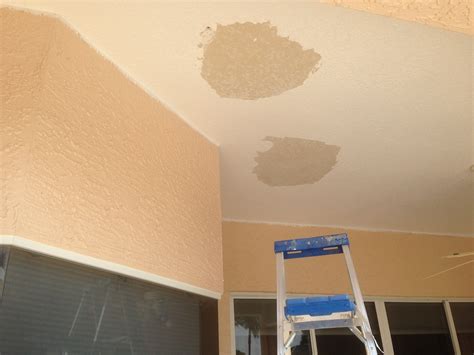 Paint blisters or bubbles occur when the paint film lifts from the underlying surface. rockledge-exterior-repaint-ceiling-bubble 013