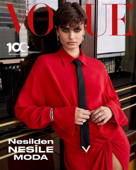 Taylor Hill Vogue Turkey October 2023 Cover • Celebmafia