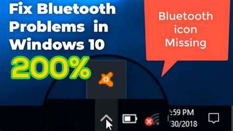 Bluetooth Icon Missing Missing Not Showing In Windows 10 Youtube