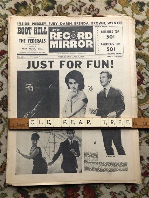 Record Mirror The Beatles 1960s Colour Pop Music Newspaper April 6 1963