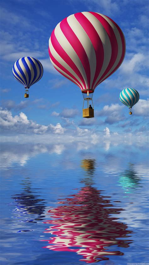 Hd Mobile Wallpapers 1080p 3d Balloons In The Blue Sky