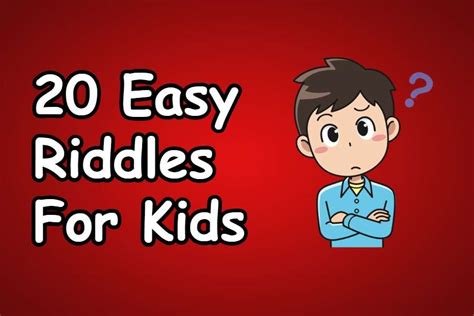 20 Easy Riddles For Kids Kids Riddles Riddlester