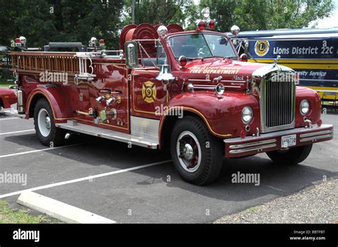 1955 Mack Fire Truck From The Bladensburg Fire Department Stock Photo
