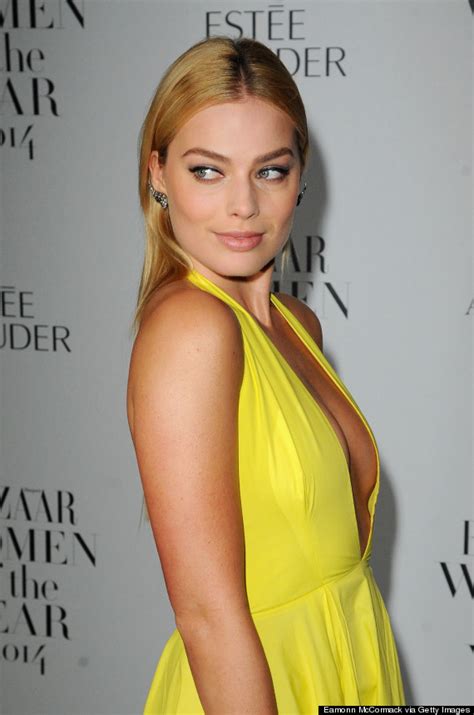 Margot Robbie Shines In Canary Yellow Dress At Harpers Bazaar Women Of