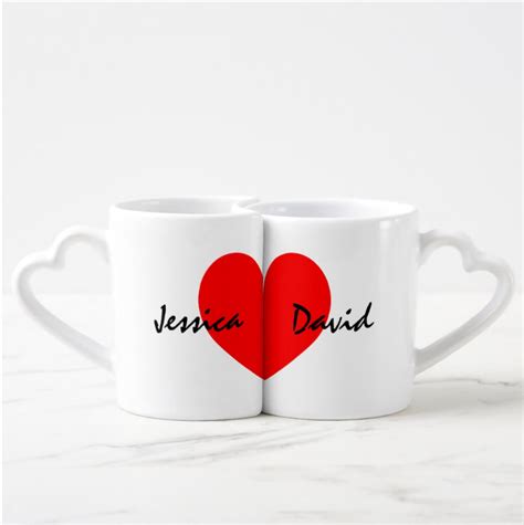 Personalized Lovers Mug Set With Name Of Couple In 2020