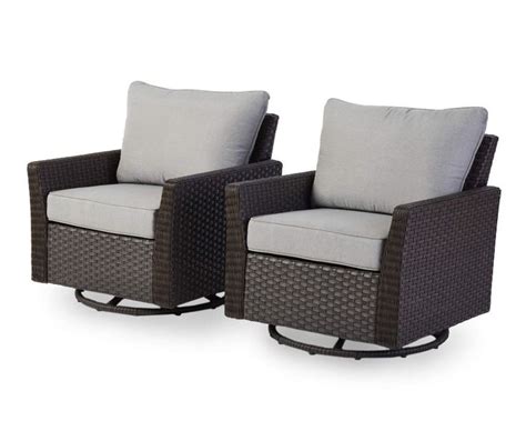 Broyhill Legacy Castle Pines 2 Piece Cushioned Patio Swivel Glider Set