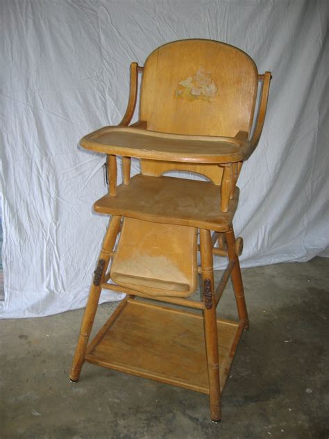 I Have A 1940s Wooden High Chair That Turns Into A Table And Chair