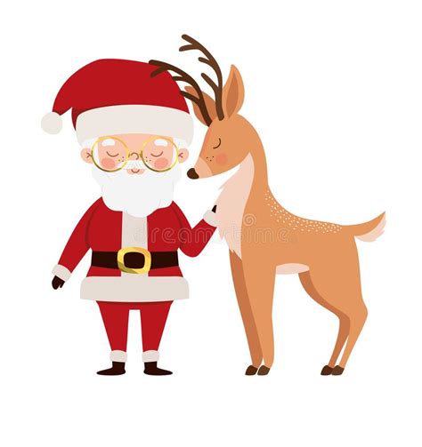 Santa And Reindeer Stock Vector Illustration Of Tender 232604012