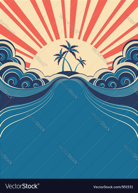 Tropical Poster Background Royalty Free Vector Image