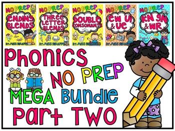 As an amazon associate, i earn from qualifying purchases. Phonics Worksheets No Prep MEGA Bundle Part 2 by Miss Giraffe | TpT