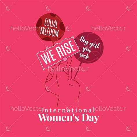 women s day poster for feminism independence freedom and empowerment download graphics and vectors