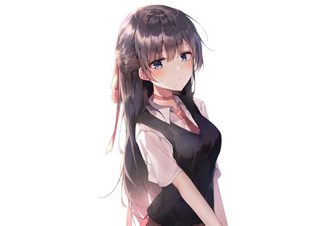 Download 1080x2160 Beautiful Anime Girl Long Hair School Uniform