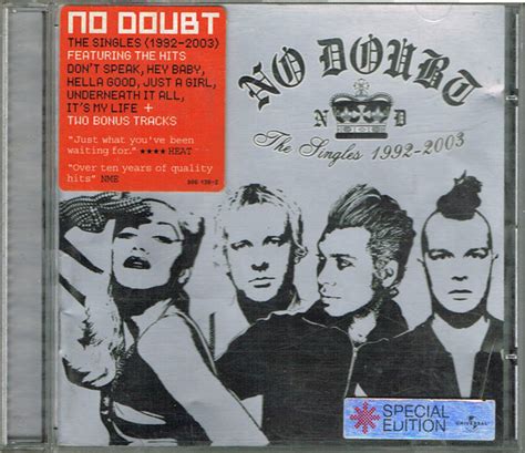 No Doubt The Singles Disctronics Uk Cd Discogs