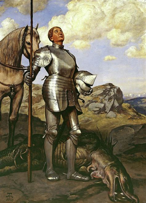 Knight St Georg Painting By Hans Thoma Fine Art America