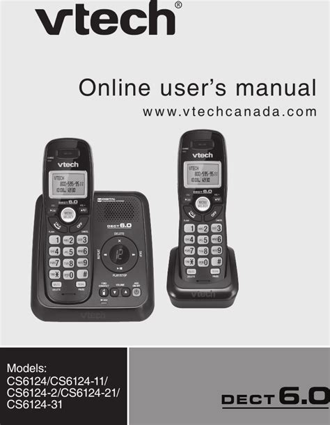 Vtech Cordless Telephone Cs6124 Users Manual