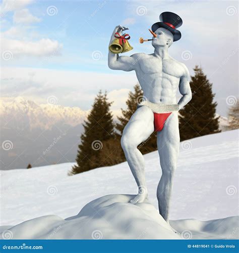 snowman stock illustration illustration of funny muscular 44819041